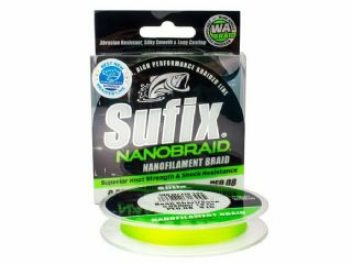 Sufix Nanobraid Nanofilament Braid Neon Lime